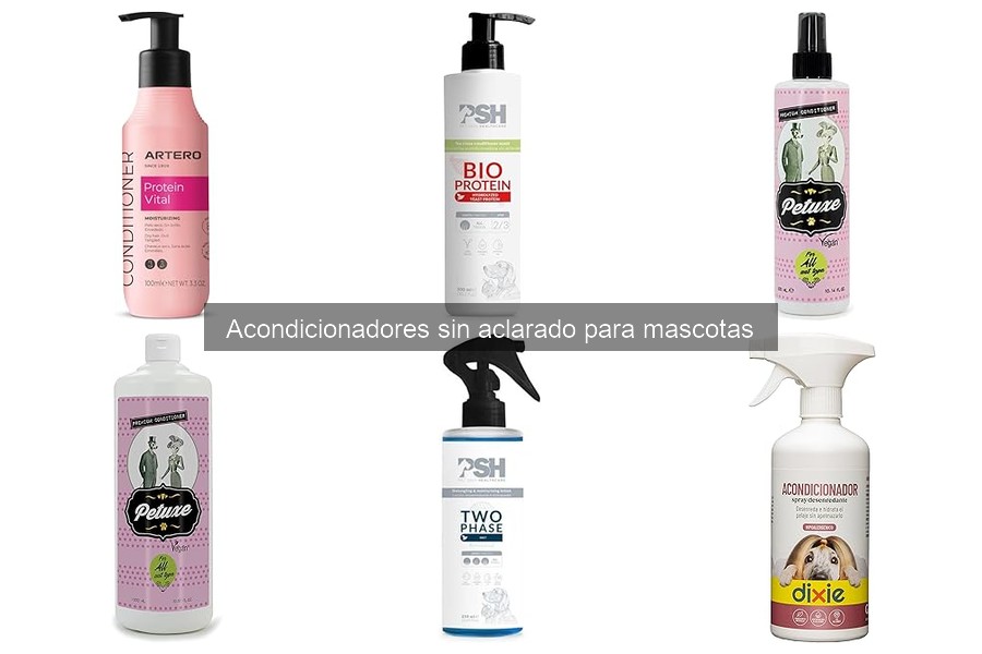 Acondicionadores sin aclarado para mascotas con piel sensible