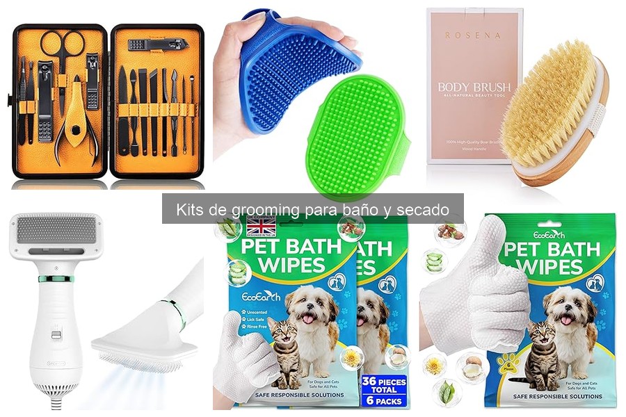 Alternativas a kits de grooming para baño y secado de mascotas