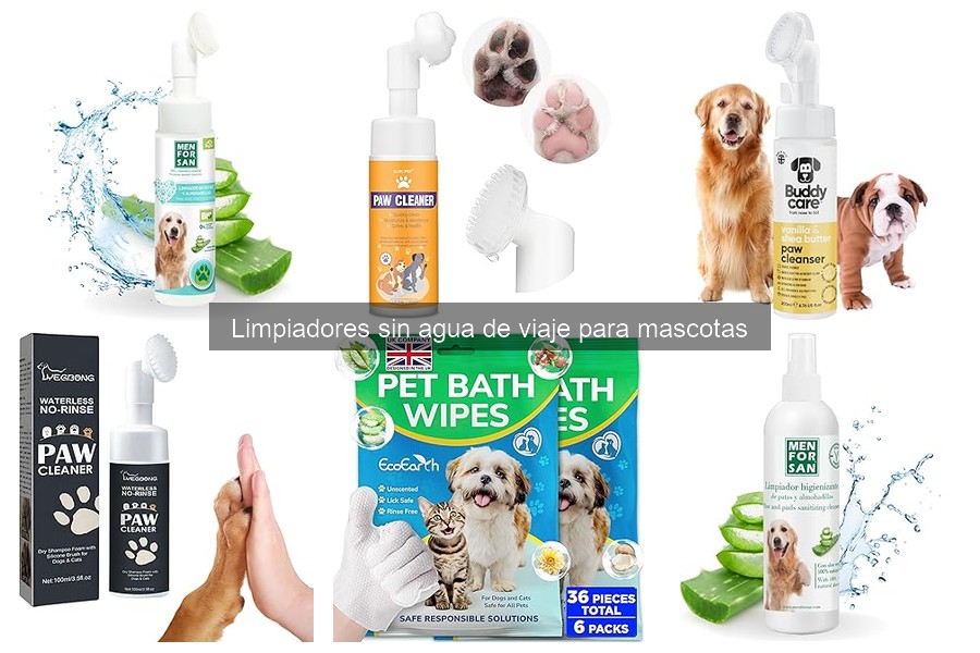 Alternativas a limpiadores sin agua para viajes con mascotas