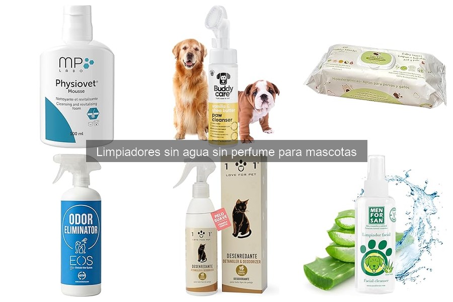 Alternativas a limpiadores sin agua y sin perfume para mascotas