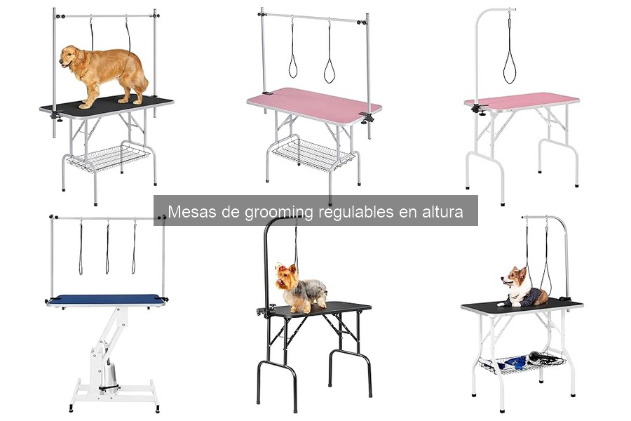 Características Clave de Mesas de Grooming Regulables