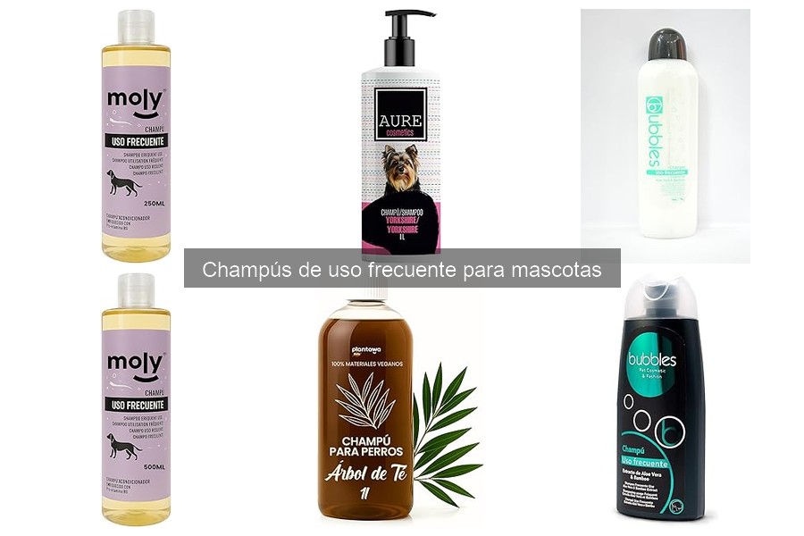 Comparativa de Champús de Uso Frecuente para Perros y Gatos