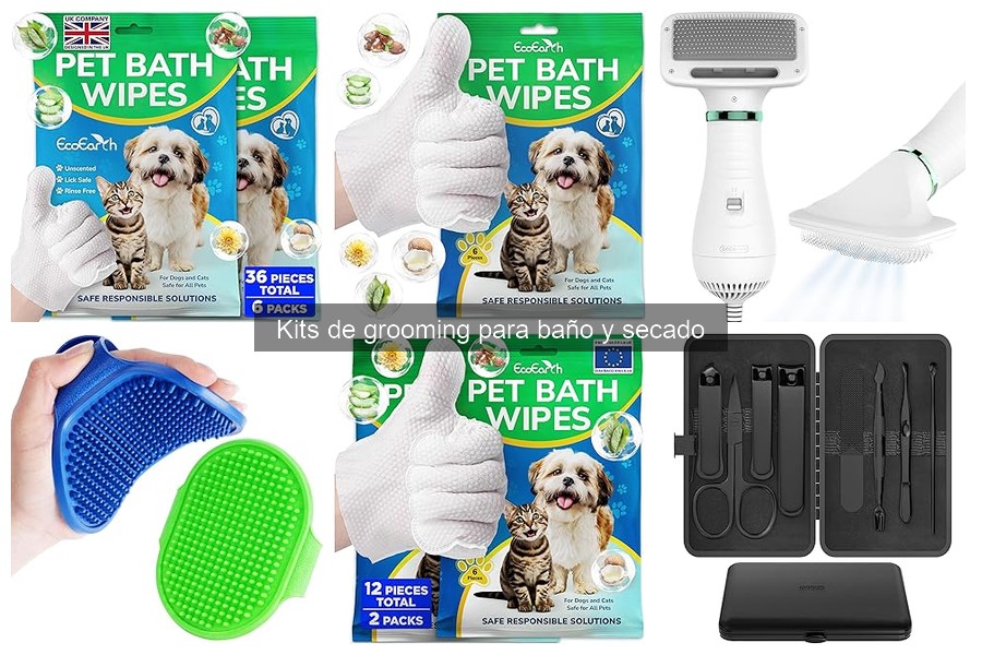 Comparativa de kits de grooming para baño y secado