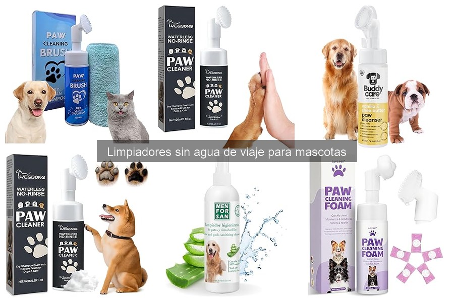 Comparativa de limpiadores sin agua y otros para mascotas