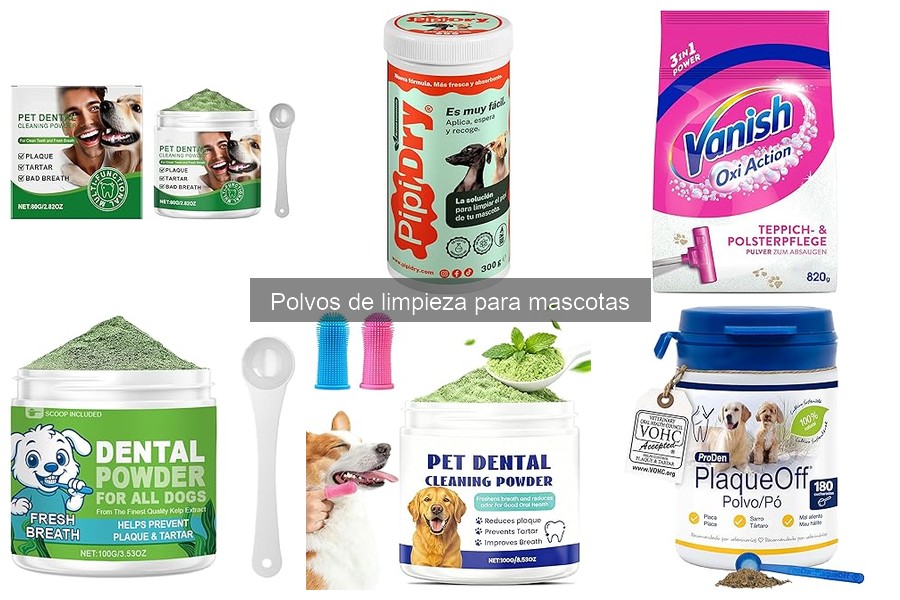 Comparativa de polvos de limpieza para mascotas y otros métodos