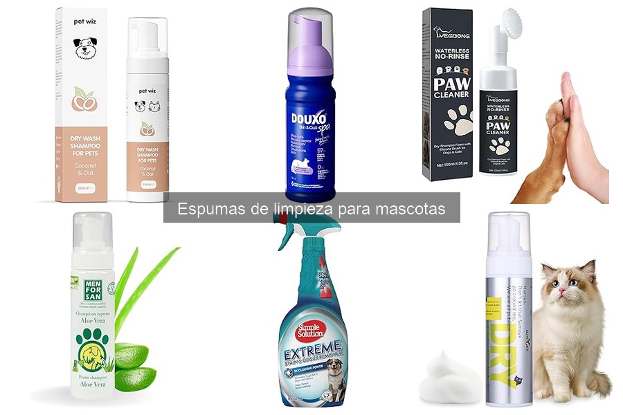 Espumas de limpieza para mascotas: tipos y usos según la especie