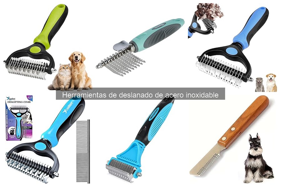 Herramientas de deslanado de acero inoxidable para mascotas