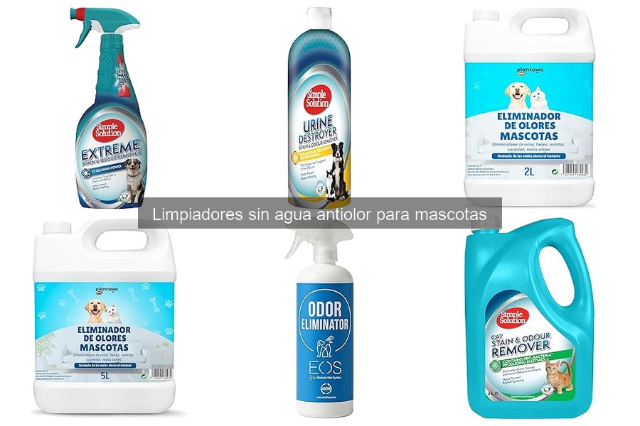 Ingredientes nocivos en limpiadores sin agua para mascotas
