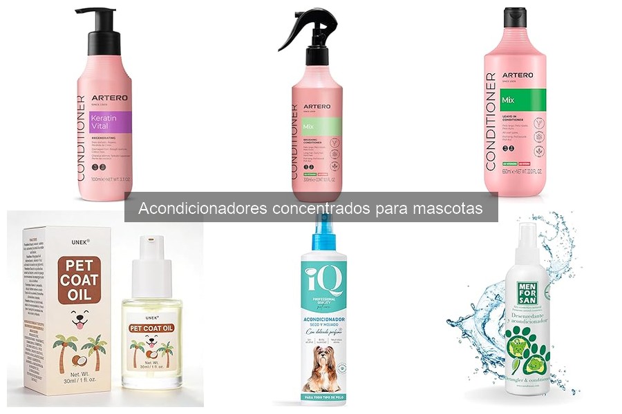 Instrucciones para usar acondicionadores concentrados en mascotas