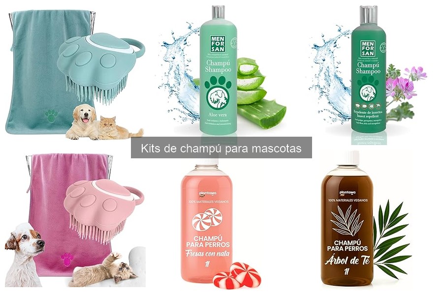 Instrucciones para usar un kit de champú para mascotas