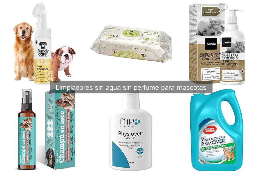 Limpiadores sin agua para mascotas mayores y piel sensible