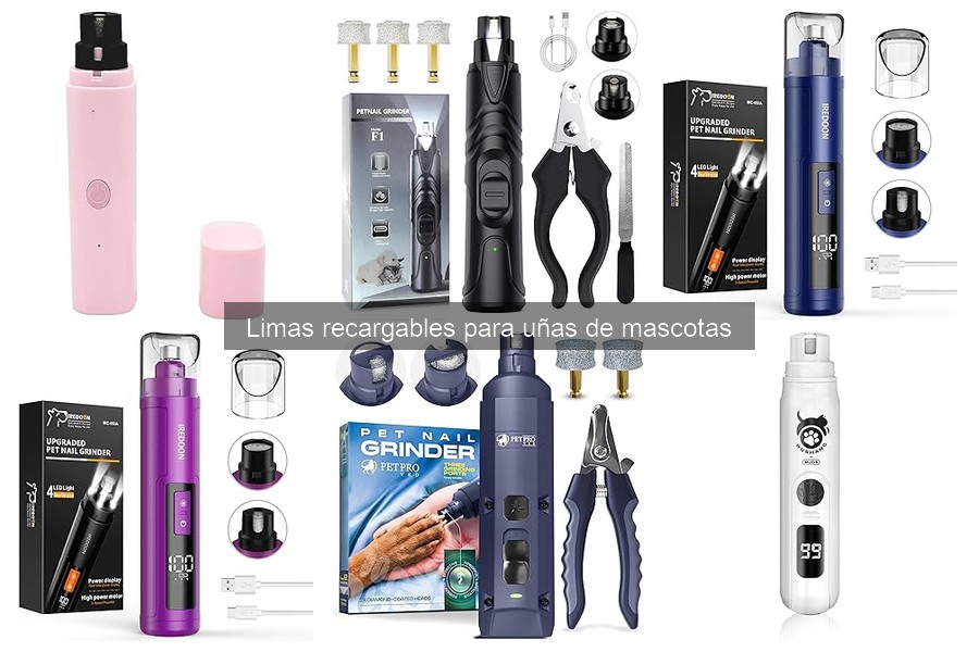 Mantenimiento de limas recargables para uñas de mascotas