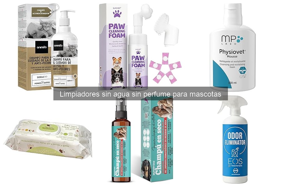 Mejores limpiadores sin agua sin perfume para gatos