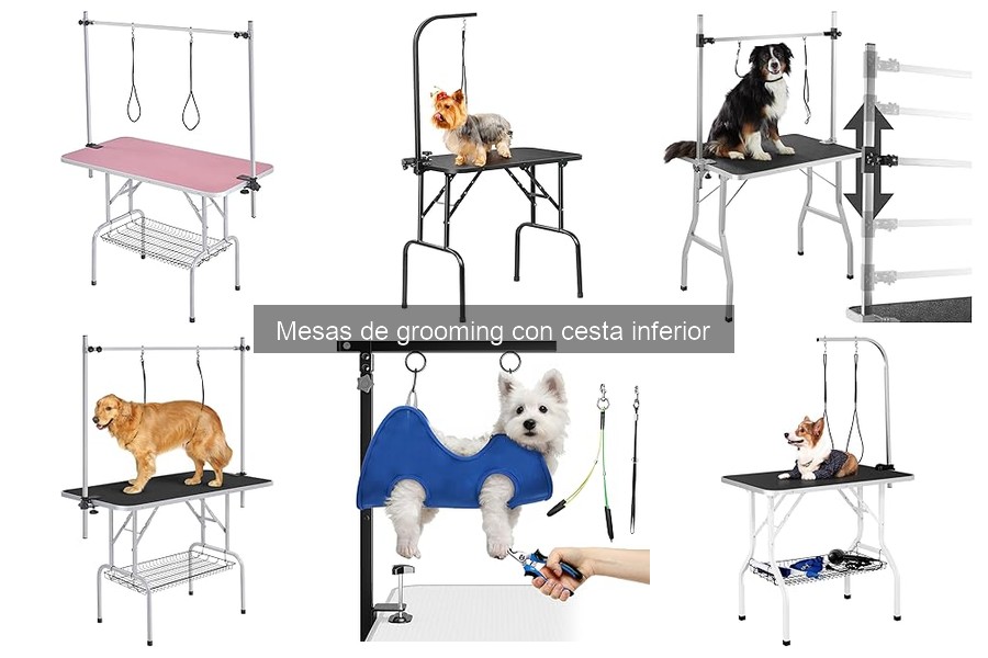 Mejores mesas de grooming con cesta inferior para perros grandes