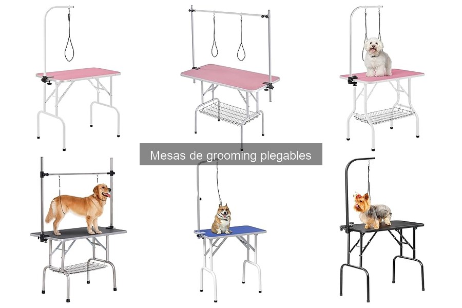 Ofertas en mesas de grooming plegables para mascotas