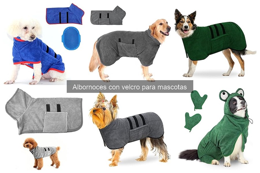 Personaliza albornoces con velcro para mascotas: colores y diseños