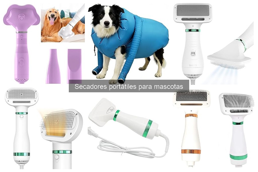 Secadores portátiles silenciosos para mascotas: mejor confort
