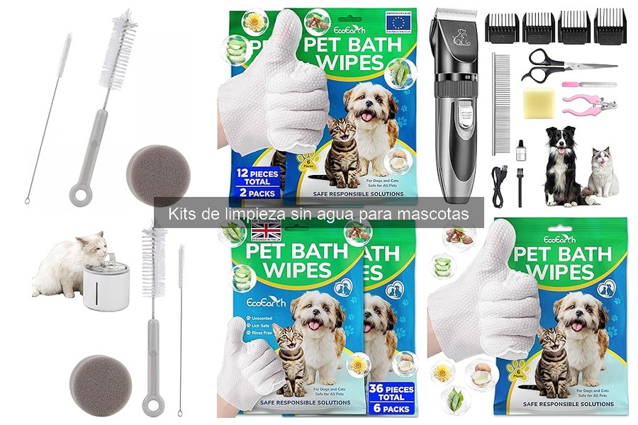 ¿Son seguros los kits de limpieza sin agua para mascotas?