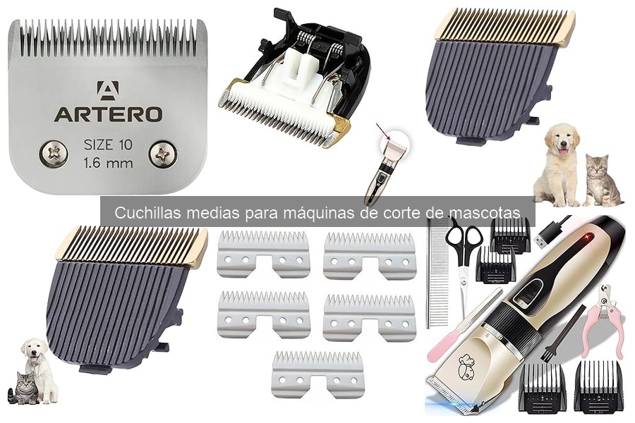 Tipos de cuchillas medias para máquinas de corte de mascotas