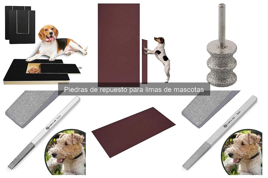 Tipos de piedras de repuesto para limas de mascotas