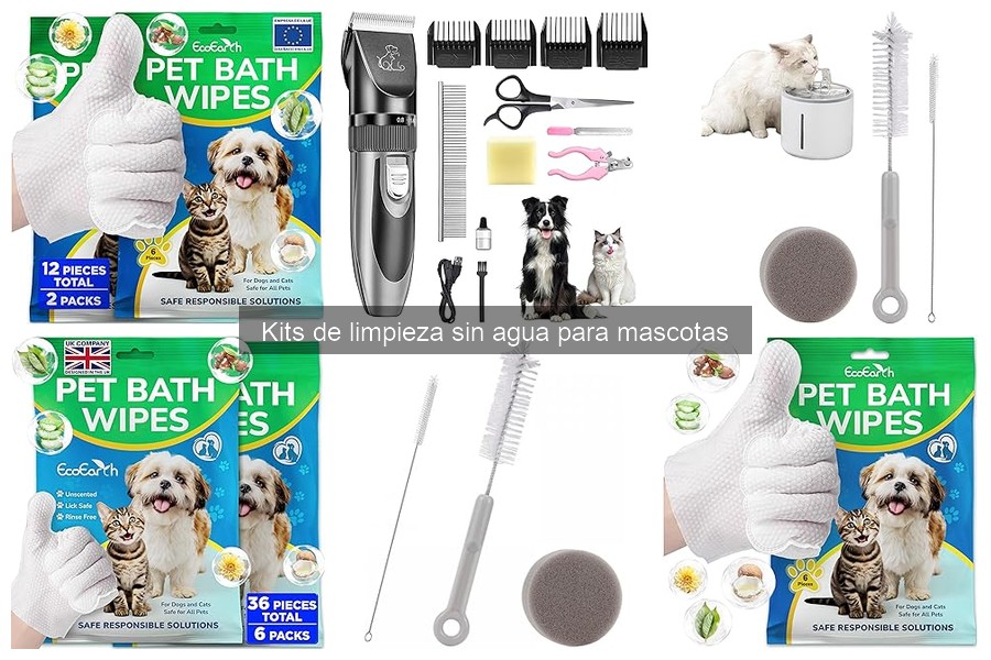 Todo sobre los kits de limpieza sin agua para mascotas